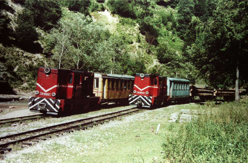 Zwei Züge nebeneinander